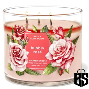 Bubbly rose 3 wick candle