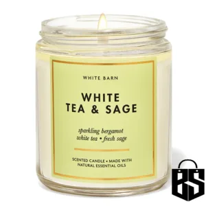 White tea & sage single wick candle